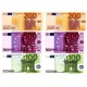 A4Euro6 Vafa bancnote 500 200 100 Euro 30X20cm